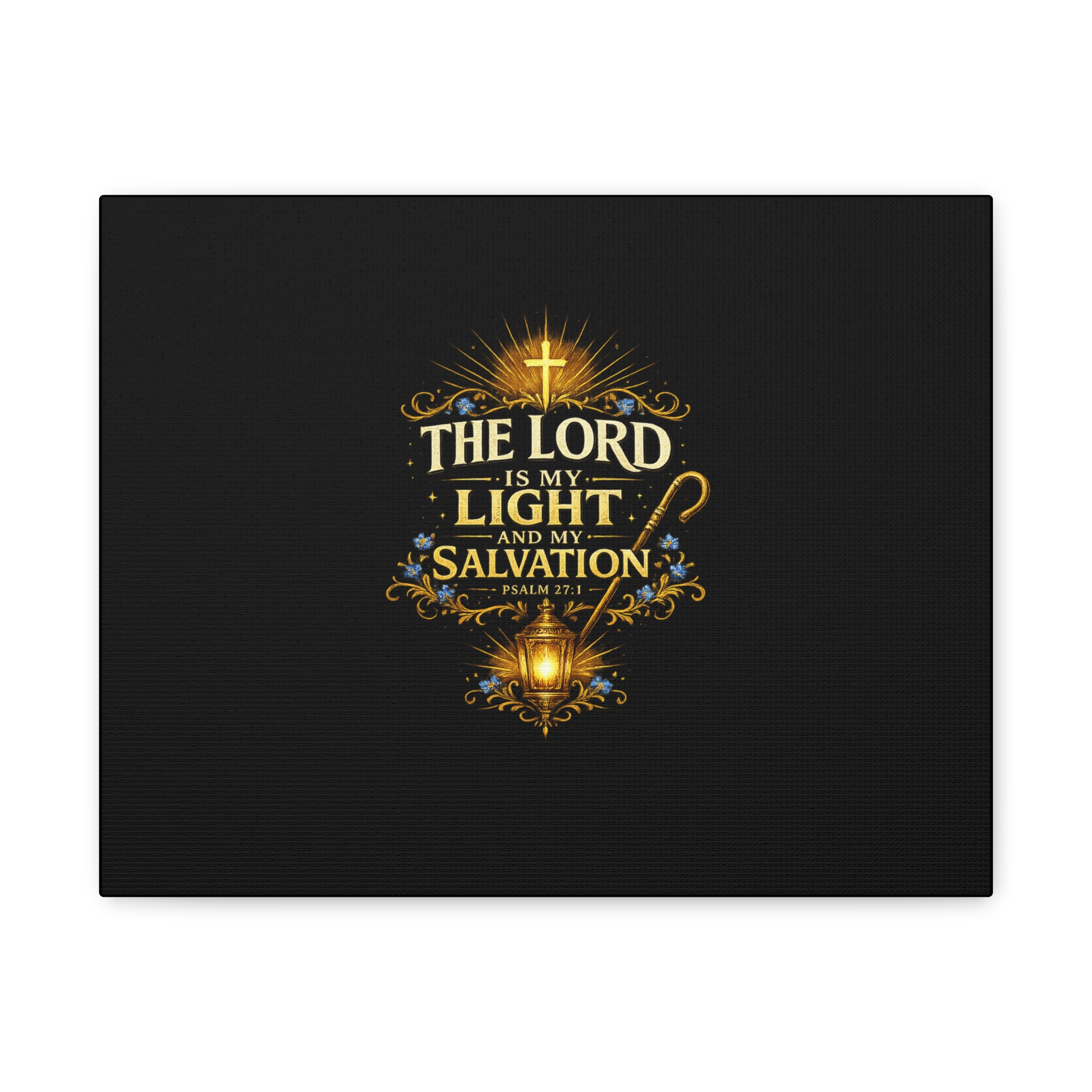 Canvas Wall Art - "The Lord Is My Light and My Salvation" Christian Psalm 27:1 Religious Scripture Print - Image 11