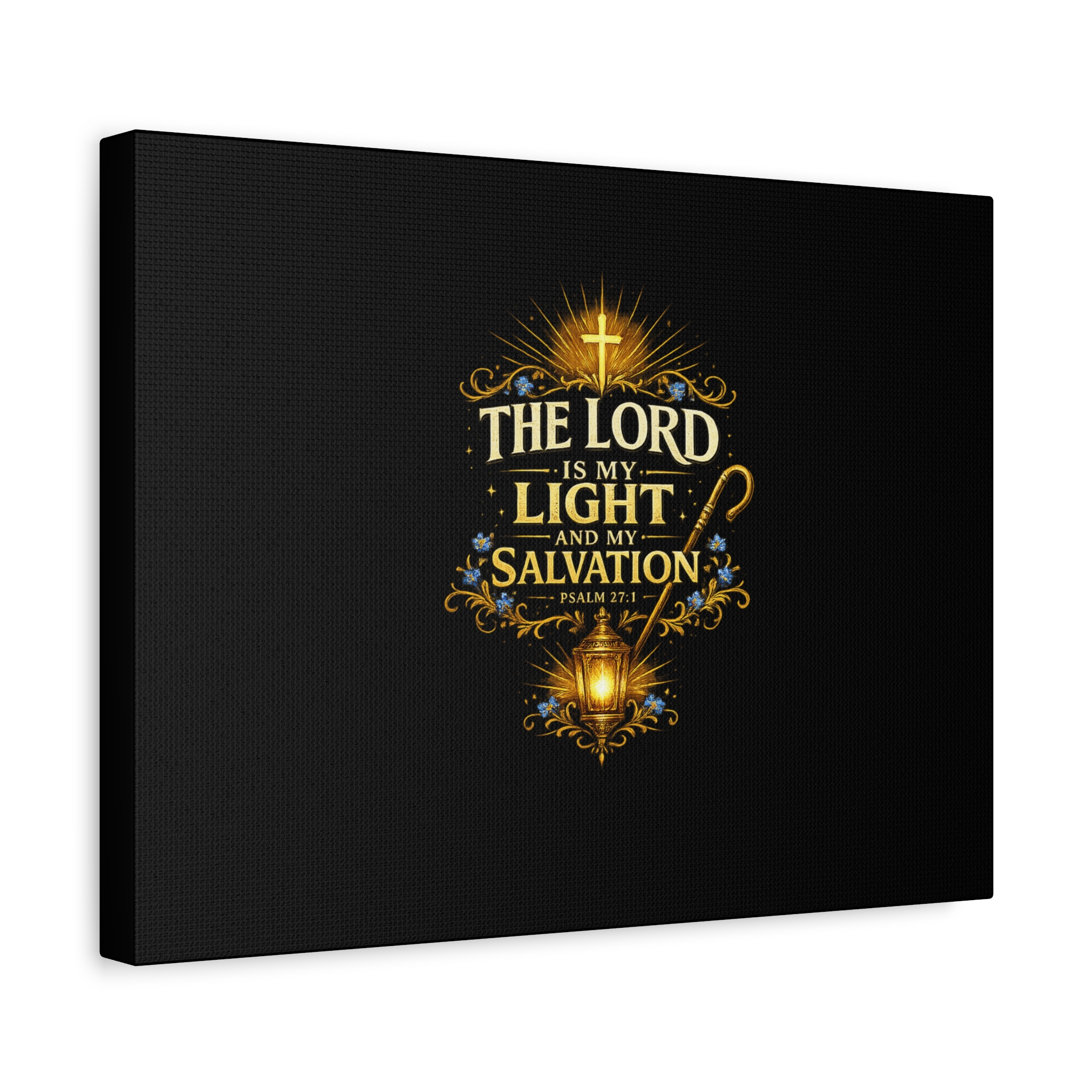 Canvas Wall Art - "The Lord Is My Light and My Salvation" Christian Psalm 27:1 Religious Scripture Print - Image 17