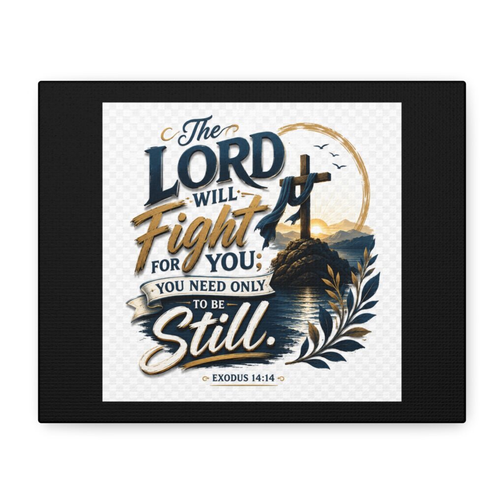 The Lord Will Fight For You Canvas | Matte Stretched Wall Art