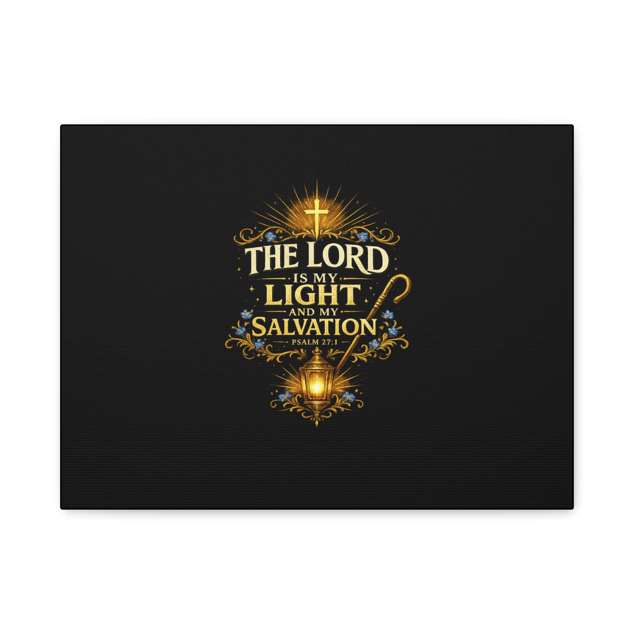 Canvas Wall Art - "The Lord Is My Light and My Salvation" Christian Psalm 27:1 Religious Scripture Print - Image 16
