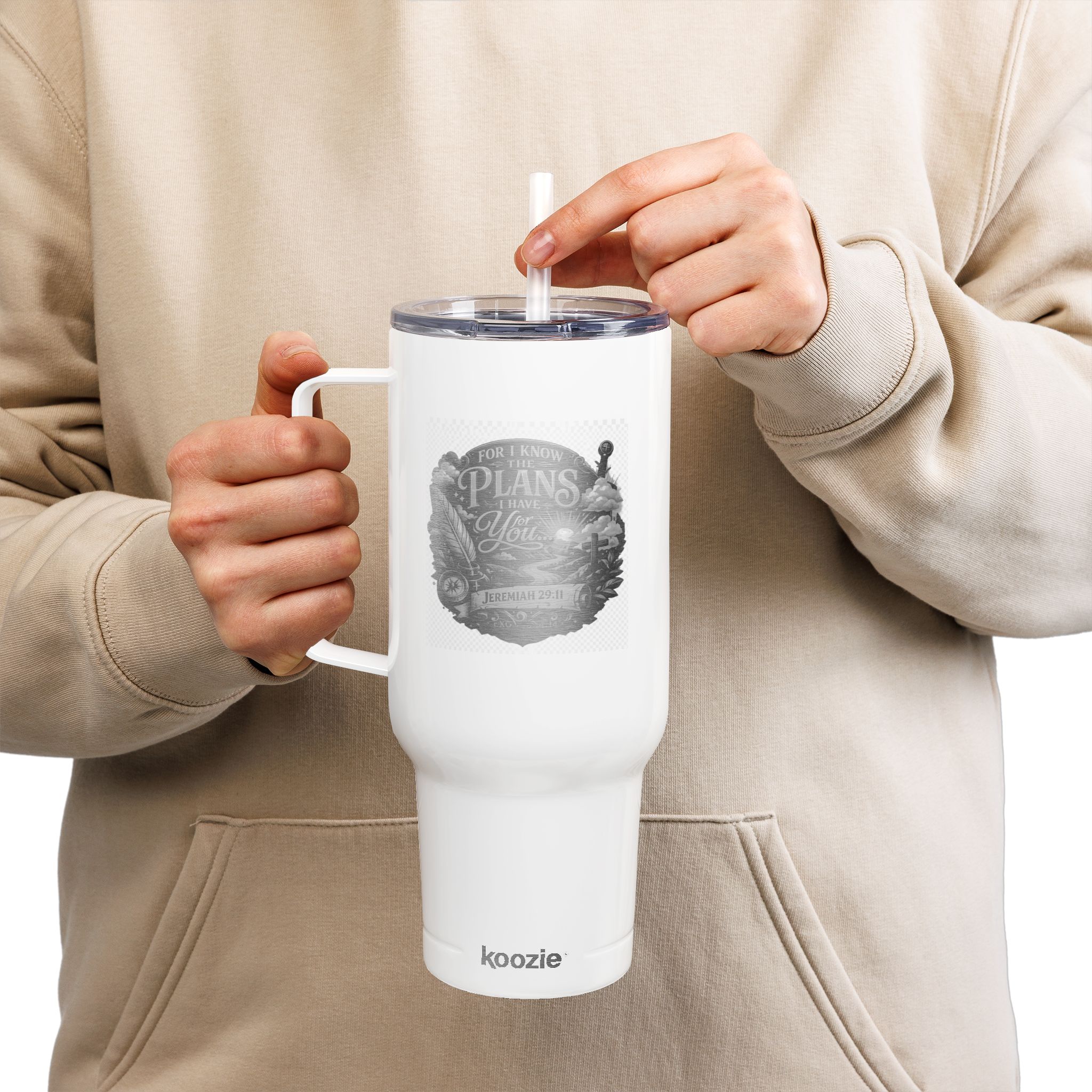 For I know the plans I have for you tumbler | 40oz Insulated Tumbler - Image 6