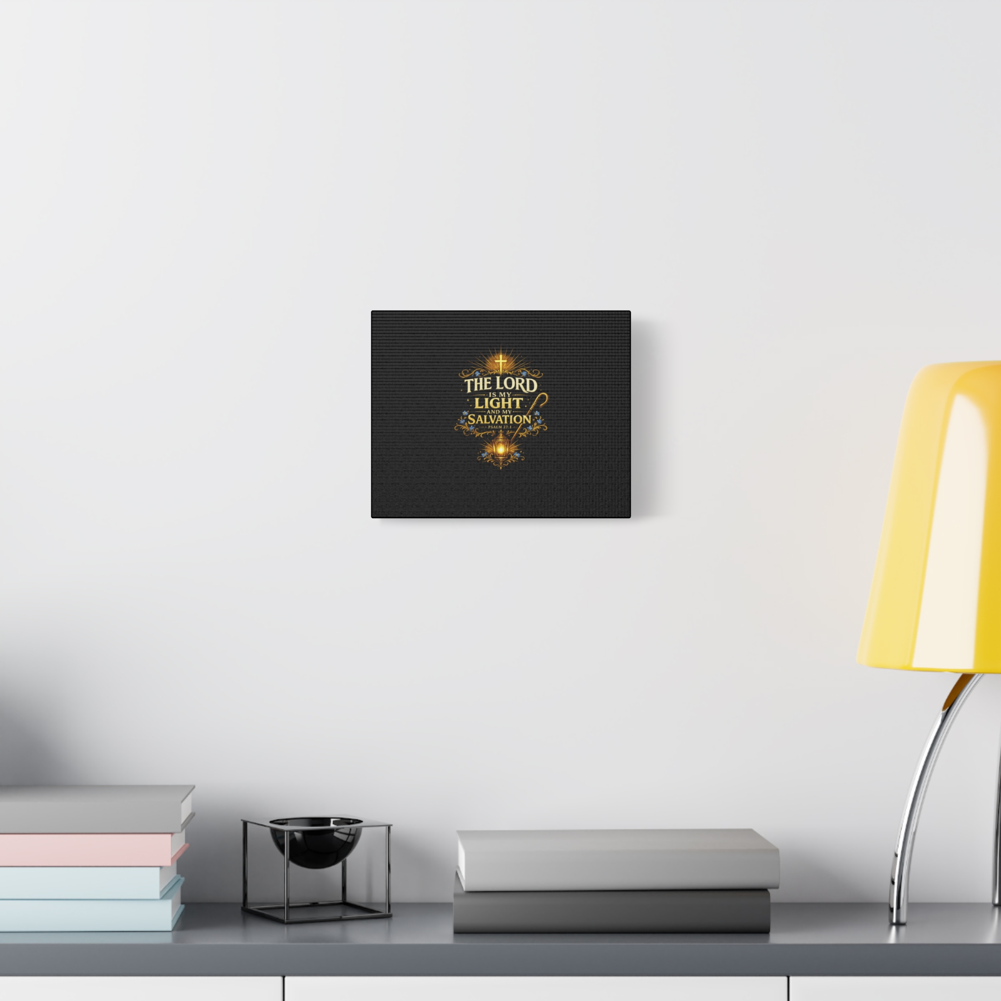 Canvas Wall Art - "The Lord Is My Light and My Salvation" Christian Psalm 27:1 Religious Scripture Print - Image 3