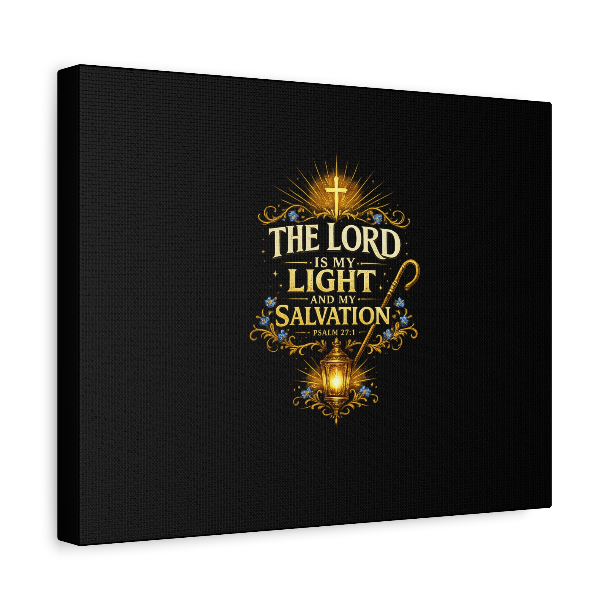 Canvas Wall Art - "The Lord Is My Light and My Salvation" Christian Psalm 27:1 Religious Scripture Print - Image 12