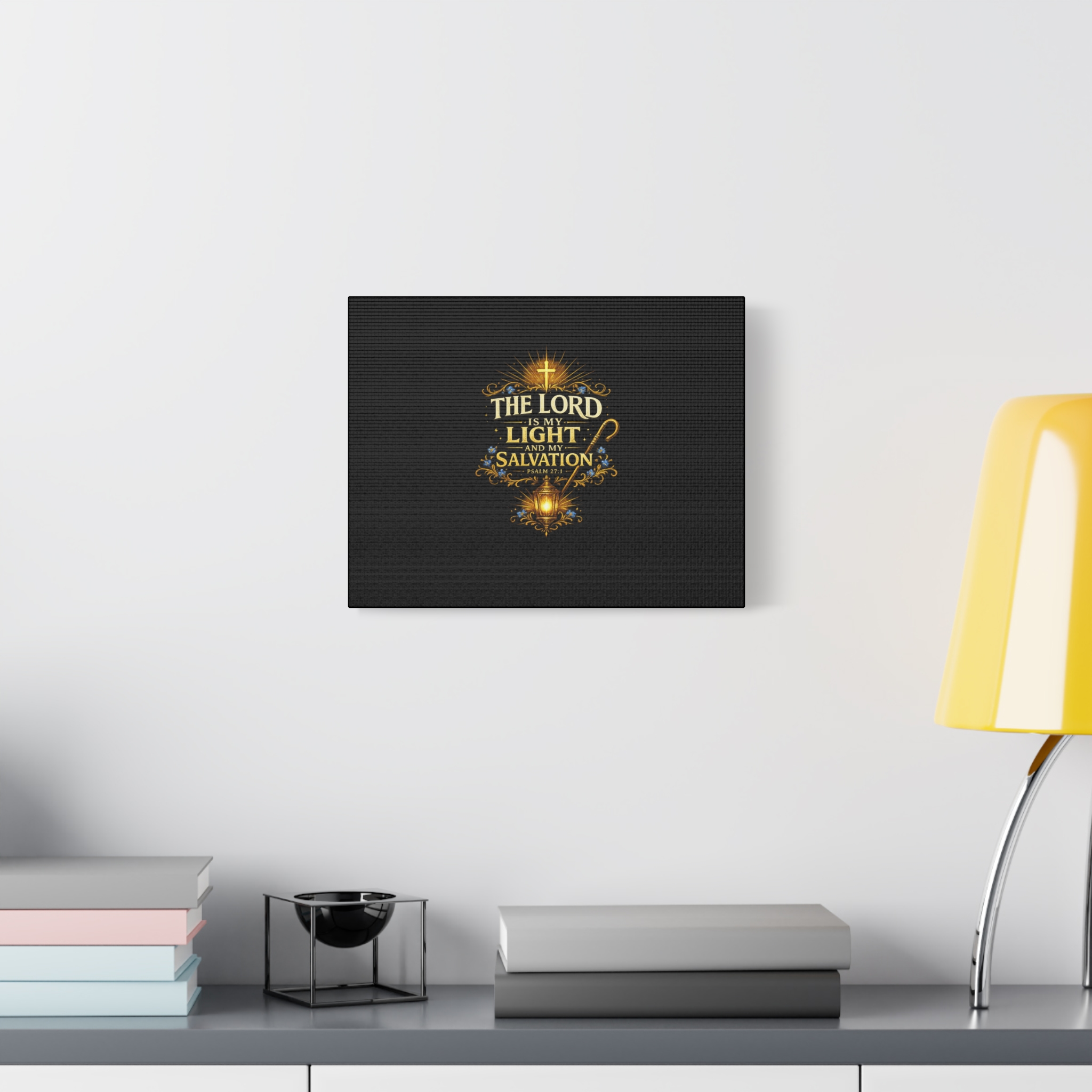 Canvas Wall Art - "The Lord Is My Light and My Salvation" Christian Psalm 27:1 Religious Scripture Print - Image 13
