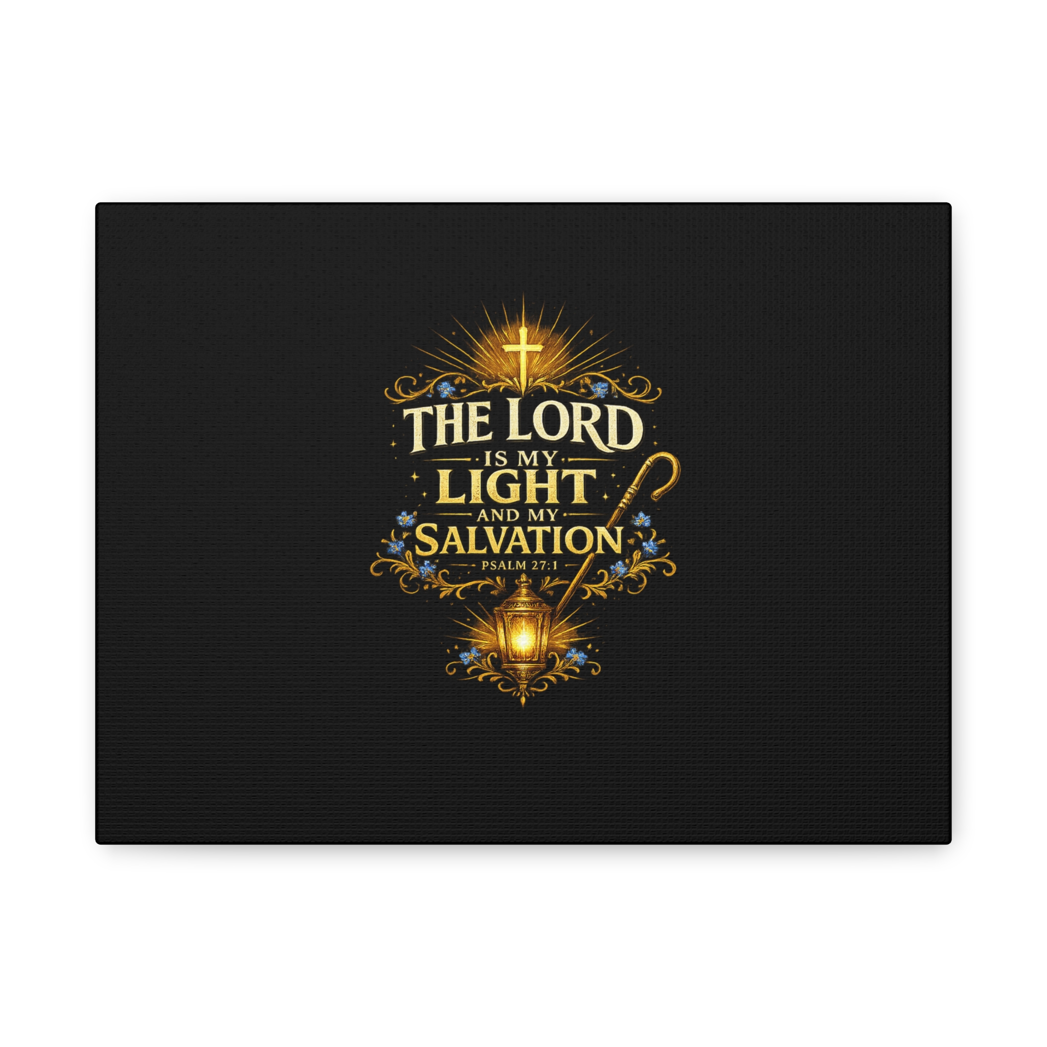 Canvas Wall Art - "The Lord Is My Light and My Salvation" Christian Psalm 27:1 Religious Scripture Print - Image 6