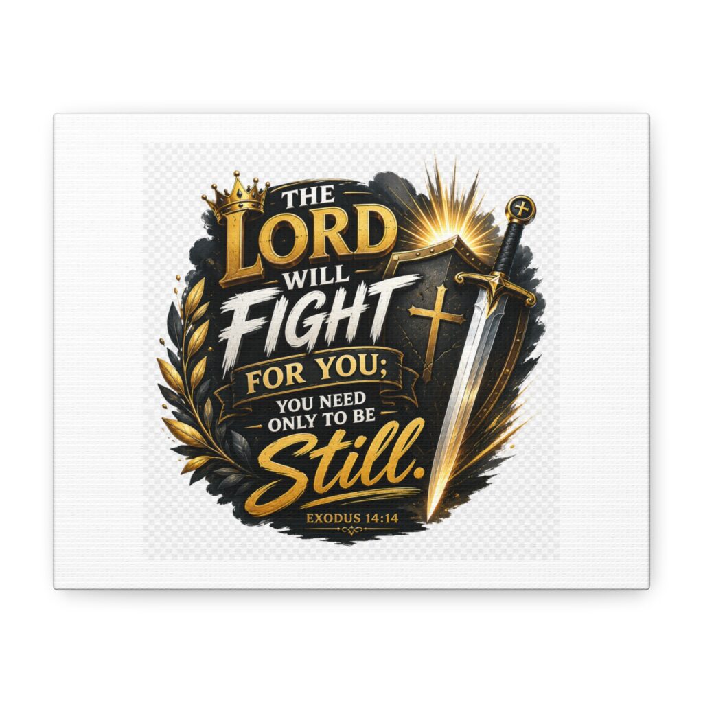The Lord Will Fight For You Canvas | Matte Stretched Wall Art