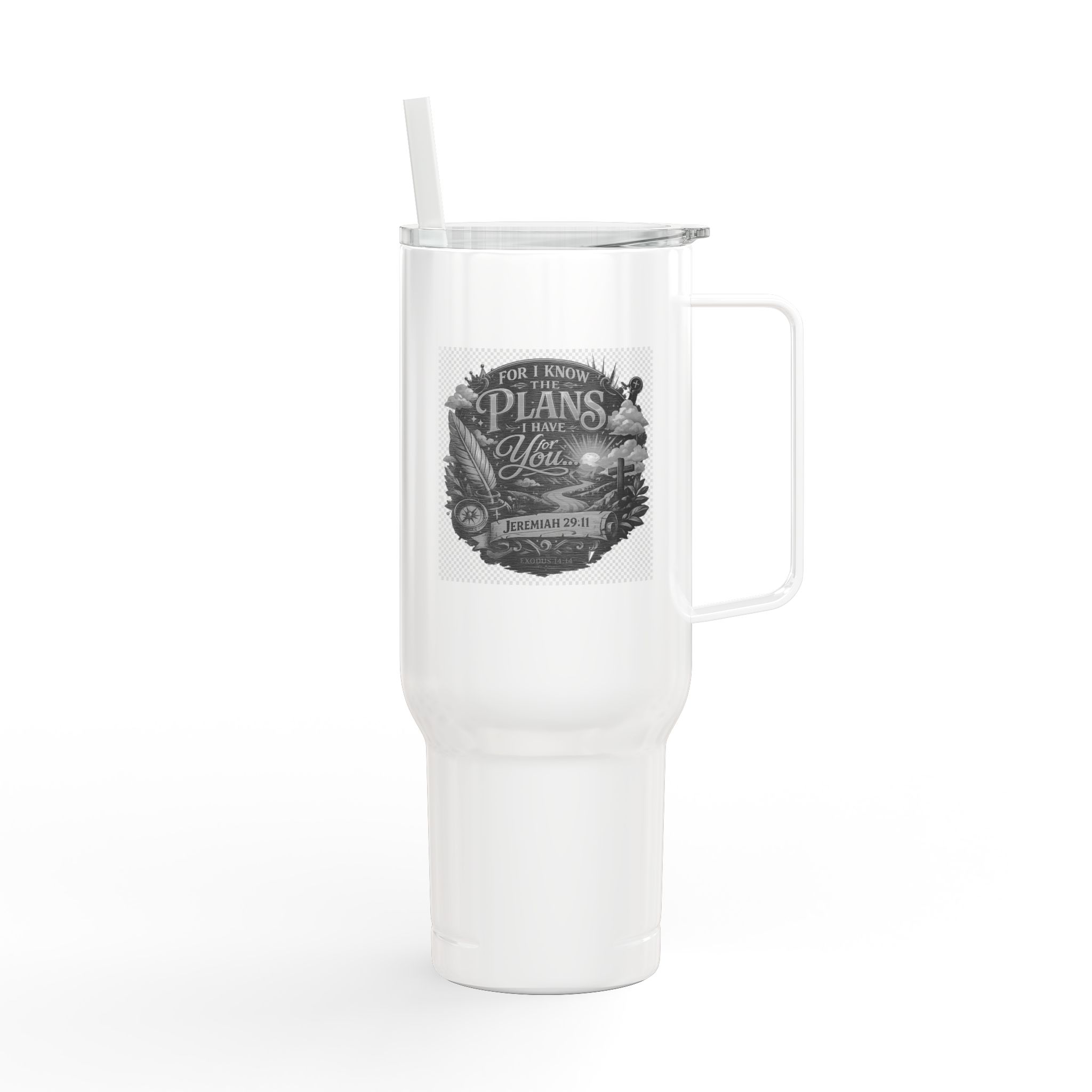 For I know the plans I have for you tumbler | 40oz Insulated Tumbler - Image 4