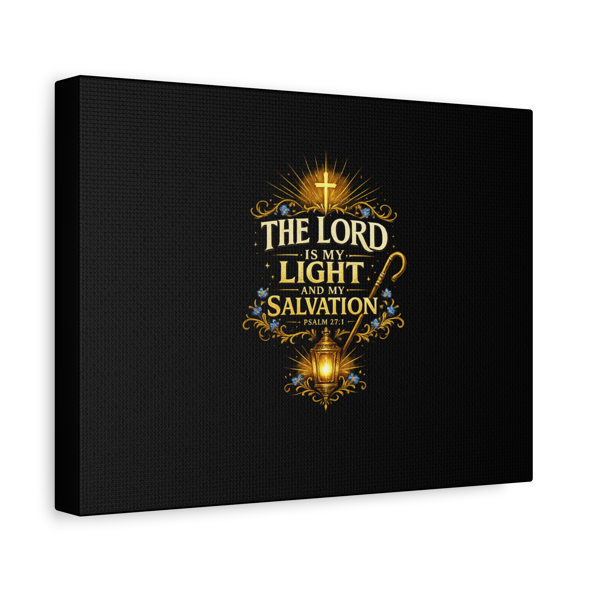 Canvas Wall Art - "The Lord Is My Light and My Salvation" Christian Psalm 27:1 Religious Scripture Print - Image 7