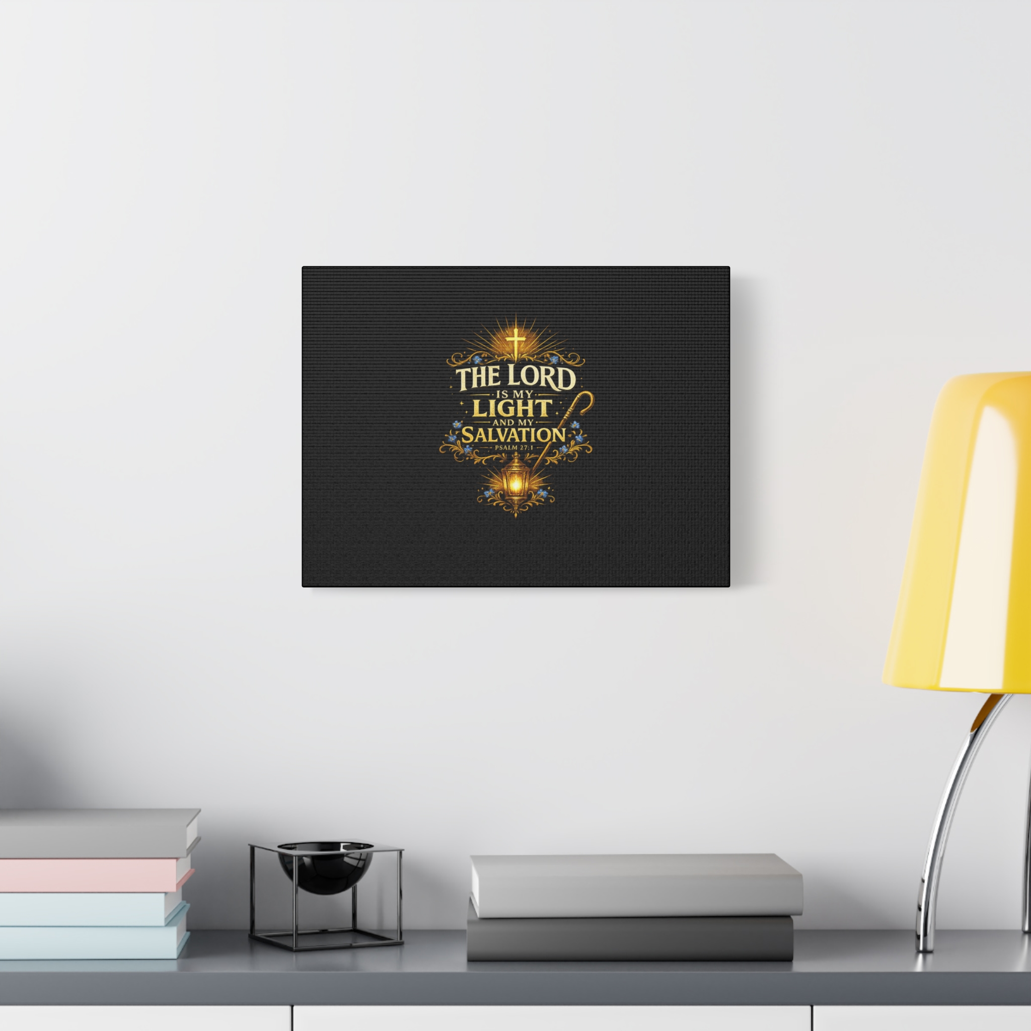 Canvas Wall Art - "The Lord Is My Light and My Salvation" Christian Psalm 27:1 Religious Scripture Print - Image 18